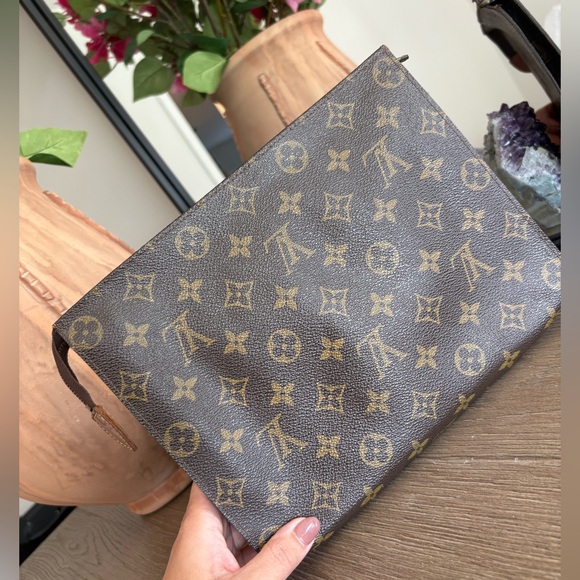 Louis Vuitton Brown Monogram Cosmetic Bag - Picture 1 of 11